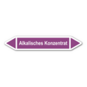 Rohrleitungskennzeichnung „Alkalisches Konzentrat“