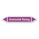 Rohrleitungskennzeichnung „Ammoniak flüssig“, ohne Piktogramme