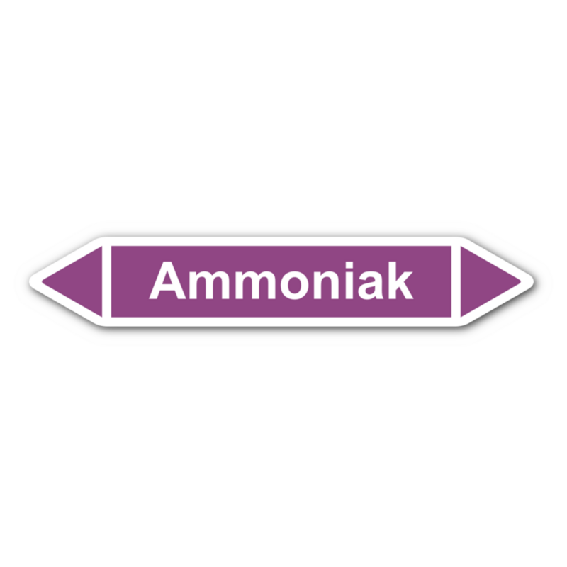 Rohrleitungskennzeichnung „Ammoniak“, ohne Piktogramme