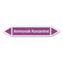 Rohrleitungskennzeichnung „Ammoniak Konzentrat“, ohne Piktogramme
