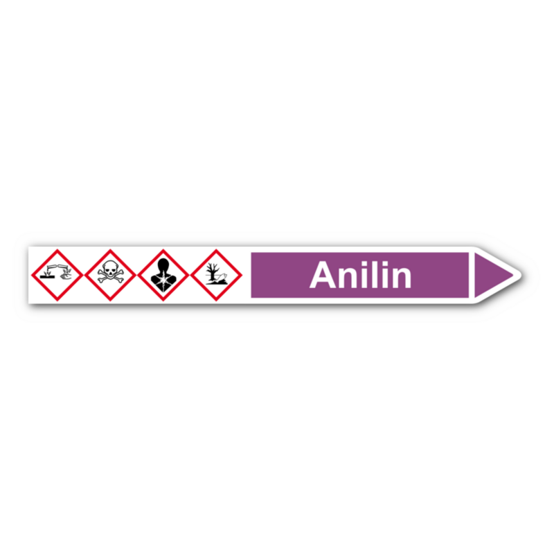 Rohrleitungskennzeichnung „Anilin“