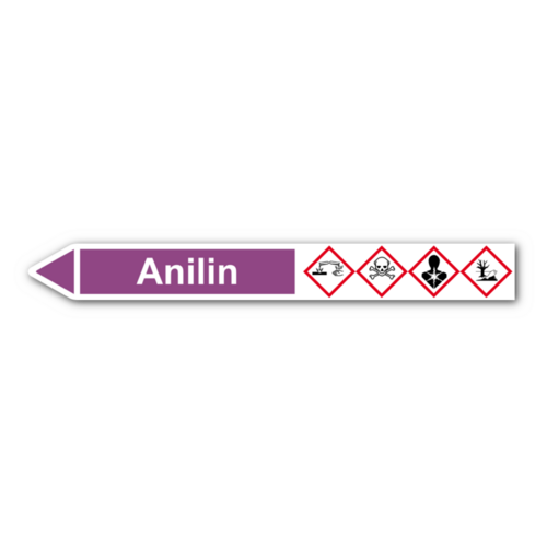 Rohrleitungskennzeichnung „Anilin“