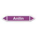 Rohrleitungskennzeichnung „Anilin“, ohne Piktogramme