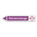 Rohrleitungskennzeichnung „Ätznatronlauge“
