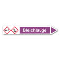 Rohrleitungskennzeichnung „Bleichlauge“