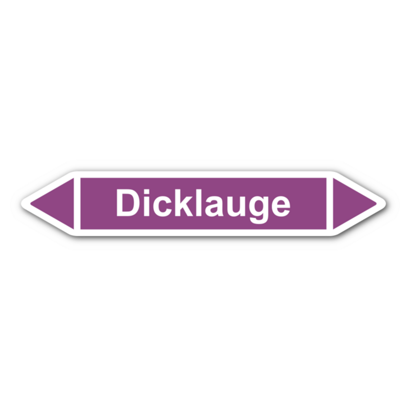 Rohrleitungskennzeichnung „Dicklauge“