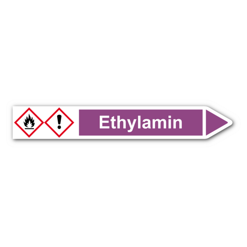 Rohrleitungskennzeichnung „Ethylamin“
