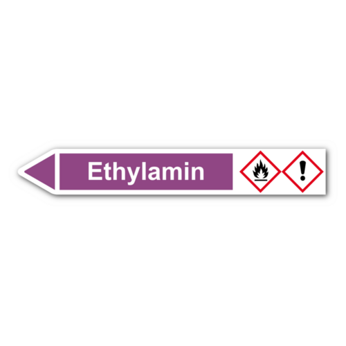 Rohrleitungskennzeichnung „Ethylamin“