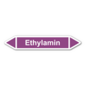 Rohrleitungskennzeichnung „Ethylamin“, ohne Piktogramme