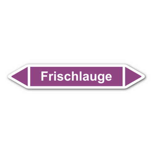 Rohrleitungskennzeichnung „Frischlauge“