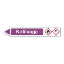 Rohrleitungskennzeichnung „Kalilauge“