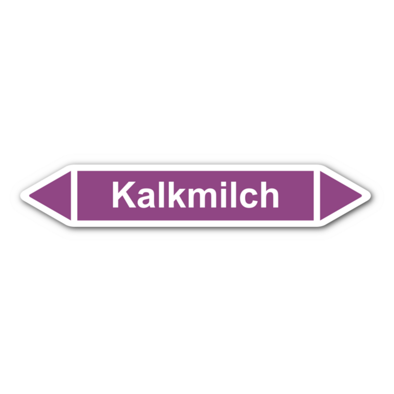 Rohrleitungskennzeichnung „Kalkmilch“