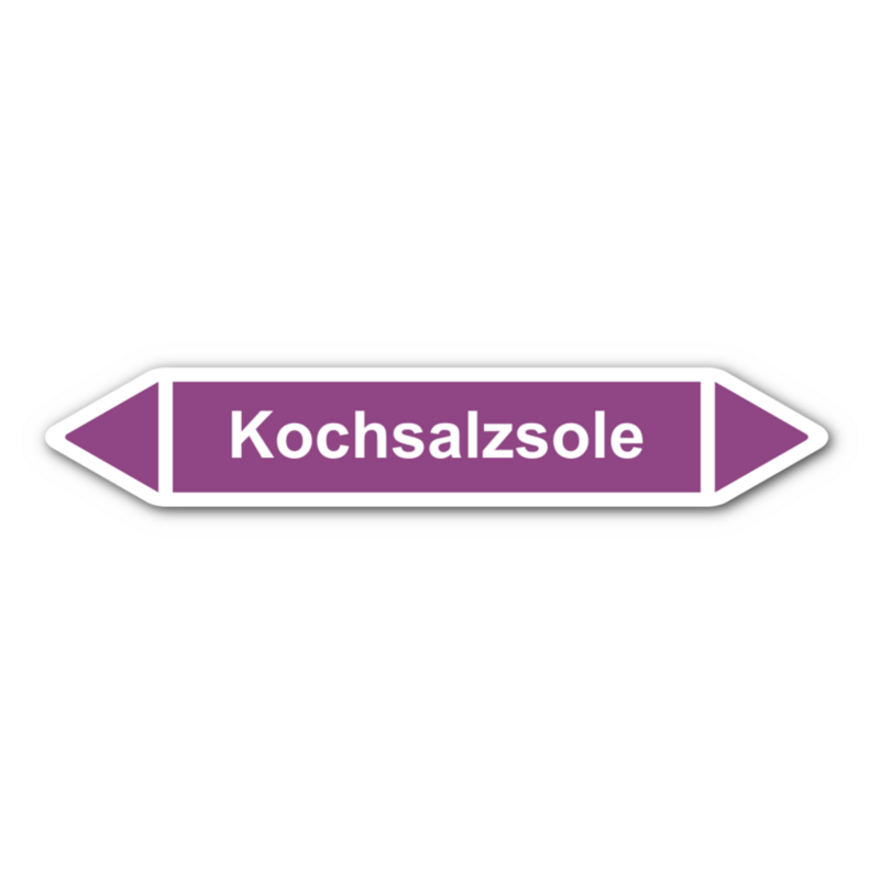 Rohrleitungskennzeichnung „Kochsalzsole“