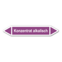 Rohrleitungskennzeichnung „Konzentrat alkalisch“