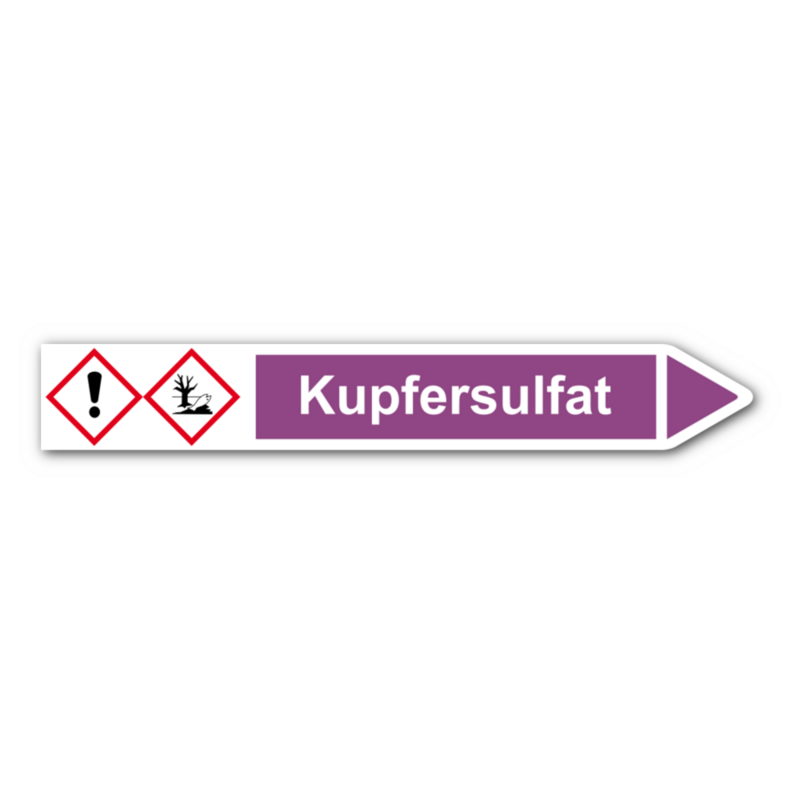 Rohrleitungskennzeichnung „Kupfersulfat“