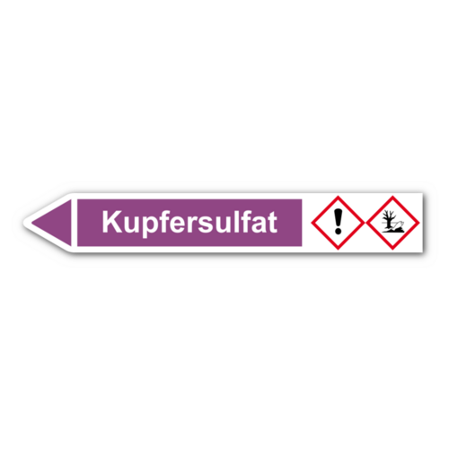 Rohrleitungskennzeichnung „Kupfersulfat“