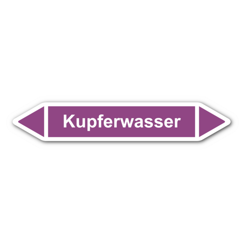 Rohrleitungskennzeichnung „Kupferwasser“