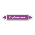 Rohrleitungskennzeichnung „Kupferwasser“