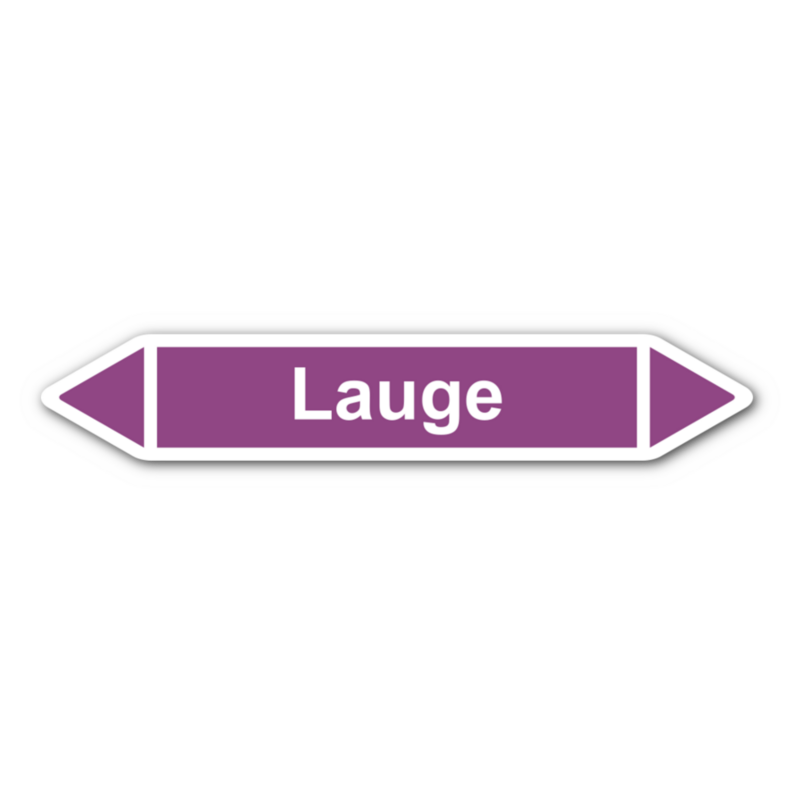 Rohrleitungskennzeichnung „Lauge“