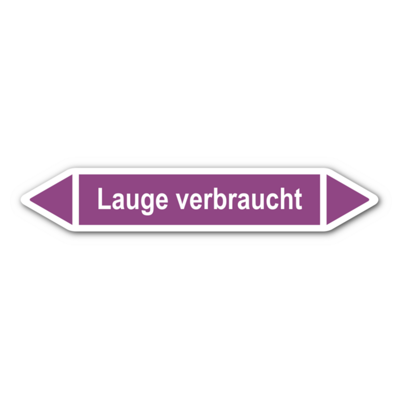 Rohrleitungskennzeichnung „Lauge verbraucht“