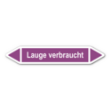 Rohrleitungskennzeichnung „Lauge verbraucht“