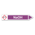 Rohrleitungskennzeichnung „NaOH“