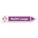 Rohrleitungskennzeichnung „NaOH Lauge“