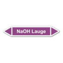 Rohrleitungskennzeichnung „NaOH Lauge“, ohne Piktogramme