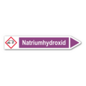 Rohrleitungskennzeichnung „Natriumhydroxid“