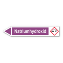 Rohrleitungskennzeichnung „Natriumhydroxid“