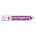 Rohrleitungskennzeichnung „Natriumhypochlorit“