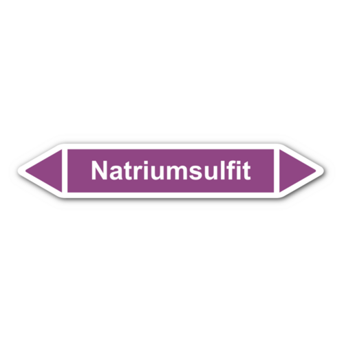 Rohrleitungskennzeichnung „Natriumsulfit“