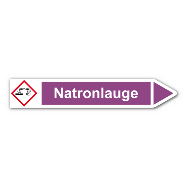 Rohrleitungskennzeichnung „Natronlauge“