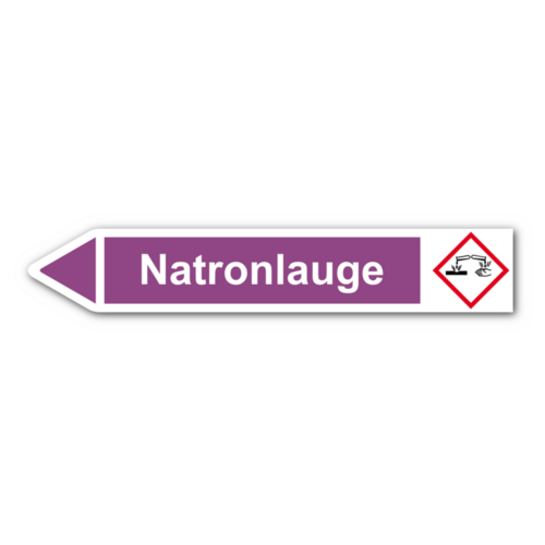Rohrleitungskennzeichnung „Natronlauge“