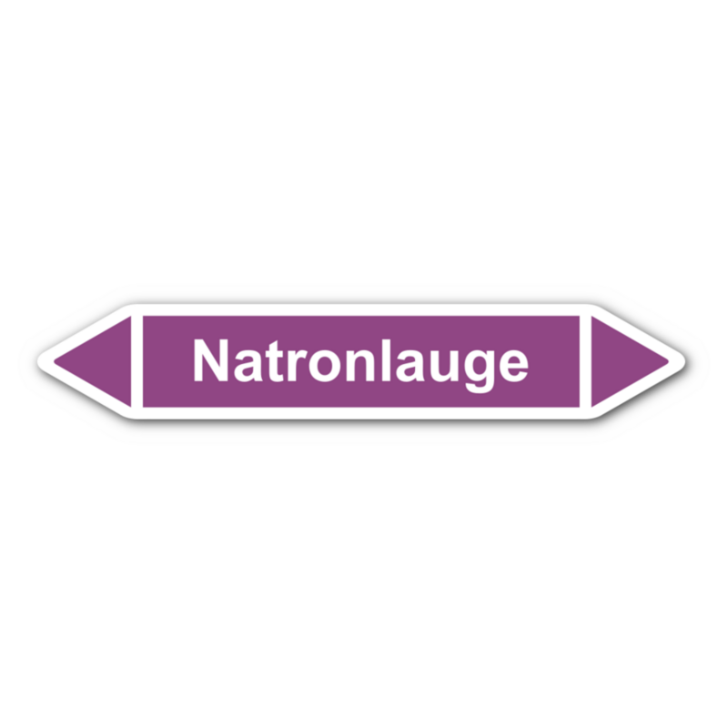 Rohrleitungskennzeichnung „Natronlauge“, ohne Piktogramme