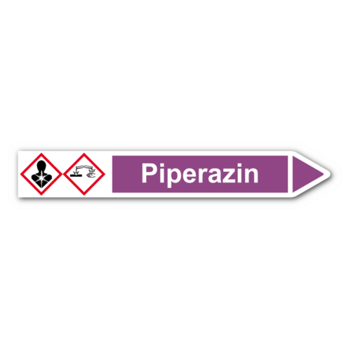 Rohrleitungskennzeichnung „Piperazin“