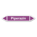 Rohrleitungskennzeichnung „Piperazin“, ohne Piktogramme