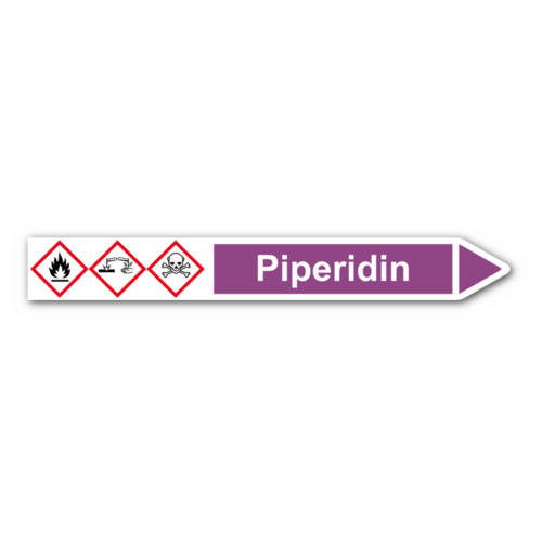 Rohrleitungskennzeichnung „Piperidin“