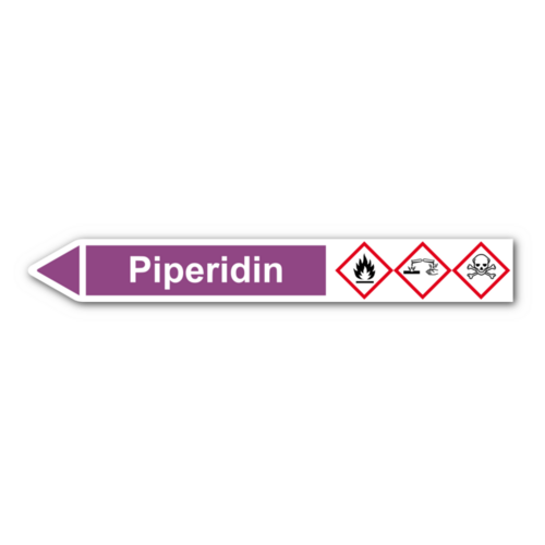 Rohrleitungskennzeichnung „Piperidin“