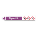 Rohrleitungskennzeichnung „Piperidin“