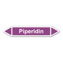 Rohrleitungskennzeichnung „Piperidin“, ohne Piktogramme