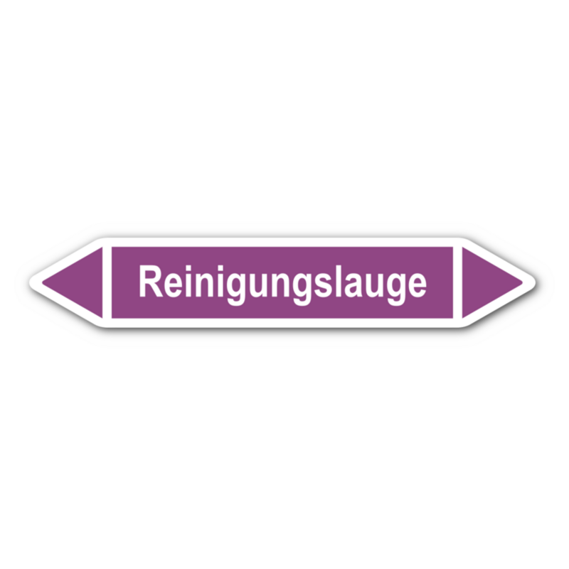 Rohrleitungskennzeichnung „Reinigungslauge“