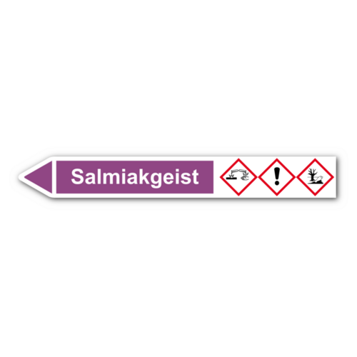 Rohrleitungskennzeichnung „Salmiakgeist“