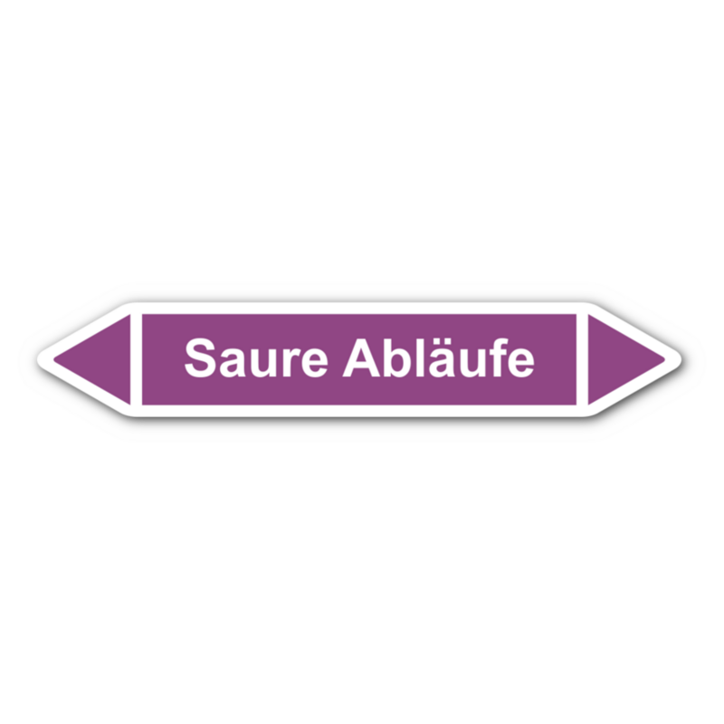 Rohrleitungskennzeichnung „Saure Abläufe“