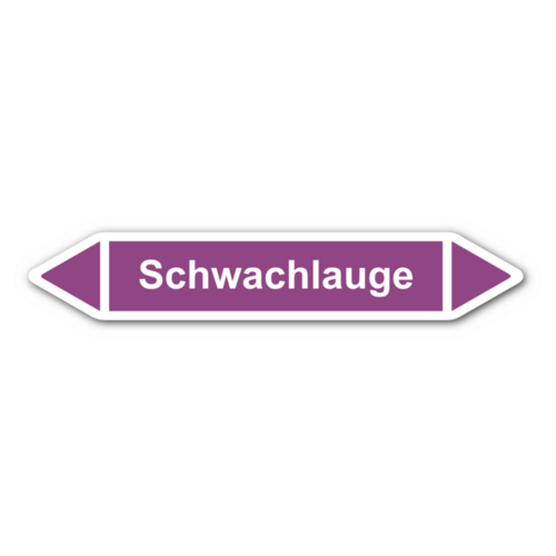 Rohrleitungskennzeichnung „Schwachlauge“