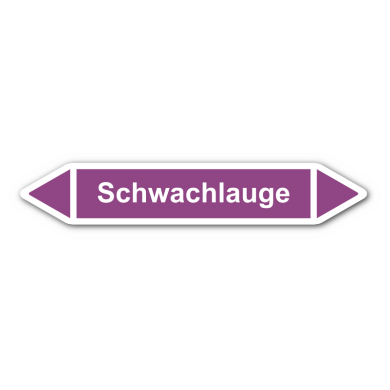 Rohrleitungskennzeichnung „Schwachlauge“