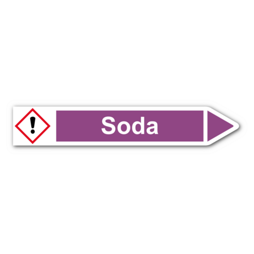 Rohrleitungskennzeichnung „Soda“