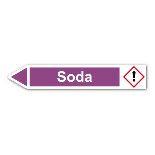 Rohrleitungskennzeichnung „Soda“