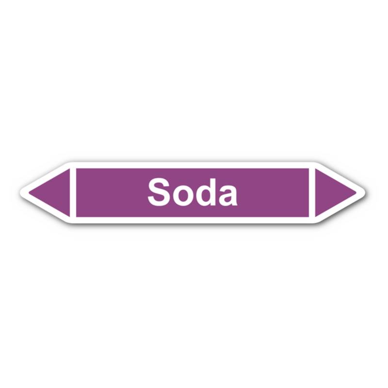Rohrleitungskennzeichnung „Soda“, ohne Piktogramme