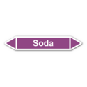 Rohrleitungskennzeichnung „Soda“, ohne Piktogramme